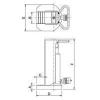 大阪ジャッキ製作所 爪付パワージャッキ CEー0312 1個（直送品）