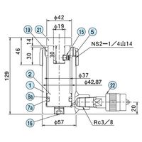 大阪ジャッキ製作所 T形パワージャッキ T10G6.3 1個（直送品）