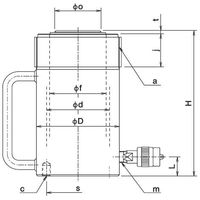大阪ジャッキ製作所 E形パワージャッキ E50S16 1個（直送品）