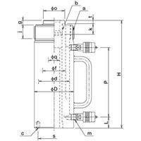 大阪ジャッキ製作所 EC形中空ジャッキ EC90H25 1個（直送品）