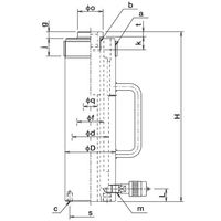 大阪ジャッキ製作所 EC形中空ジャッキ EC50S7 1個（直送品）