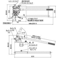 大阪ジャッキ製作所 TWAD形手動油圧ポンプ TWADー8M TWAD-8M 1個（直送品）