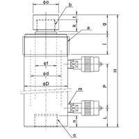 大阪ジャッキ製作所 E形パワージャッキ E20H5 1個（直送品）