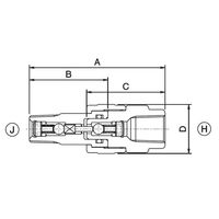 大阪ジャッキ製作所 B形カップラ Bー6J 1セット(2個)（直送品）