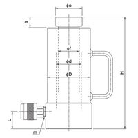 大阪ジャッキ製作所 Z形パワージャッキ Z100S20 1個（直送品）