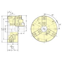 北川鉄工所 スクロールチャック JN10T 1個（直送品）