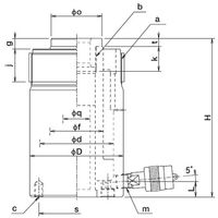 大阪ジャッキ製作所 EC形中空ジャッキ EC20S5 1個（直送品）