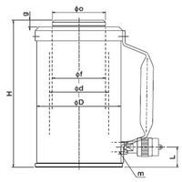 大阪ジャッキ製作所 LJA形アルミ製ジャッキ LJA30S5 1個（直送品）