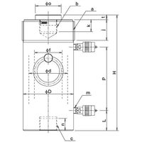 大阪ジャッキ製作所 E形パワージャッキ E70H15 1個（直送品）