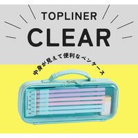レイメイ藤井 トップライナーペンケース クリア グリーン FSB1187M 1個（直送品）