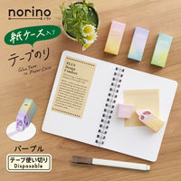 プラス テープのり ノリノ 紙ケース入り しっかり貼れる パープル 54491 1個