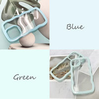 エアージェイ iPhone14ProMa x 耐衝撃ウェーブフィットバックカバーケース AC-P22PX-WA BL 1個（直送品）