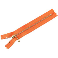 日本紐釦貿易(Nippon Chuko) Y.K.K 玉付ファスナー ゴールド 14cm 10本 オレンジ 3G14-849（直送品）