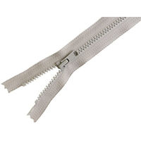 YKK Y.K.K ビスロンファスナー ポーチバッグ用 30cm グレー 4VC30-576 1セット(5本入/5袋セット（直送品）