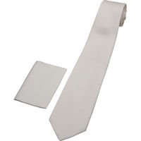 アラ商事 礼装用ネクタイ 白 (チーフ付) 市松風織柄 07400ー5073ー11 1袋（直送品）