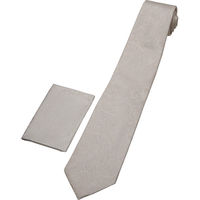 アラ商事 礼装用ネクタイ 白 (チーフ付) 更紗柄 07400ー5011ー01 1袋（直送品）