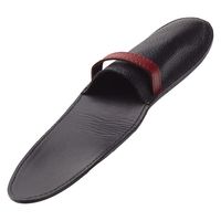 ヤング産業 牛革 フラップペンケース ブラック 630016-10 1箱（直送品）