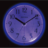 リズム 夜間自動点灯ライト付目覚まし時計 パープル 8RE669SR12 1箱（直送品）