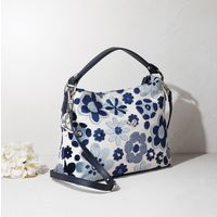 はちや シンクビー! マーガレット柄 2ウェイショルダーバッグ&ボールチェーン ブルー A000451&8291-02 1箱（直送品）