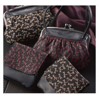 小田清 印伝トンボ柄 持ち手付きがま口財布 レッド KP010-04 1箱（直送品）