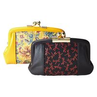 小田清 印伝トンボ柄 親子がま口財布 レッド KP013-04 1箱（直送品）