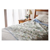 ニッケ商事 ミントン 綿毛布(毛羽部分) ブルー MNCB01005-002 1箱（直送品）