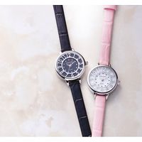 ゆうわ パーソンズ レディース腕時計 ブラック PE-030B 1箱（直送品）