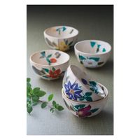 東秀陶器 古代盛絵花木　小鉢５個揃 Tー4457 1箱（直送品）