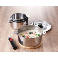 ヨシカワ 郷技 着脱式ハンドル鍋4点セット YJ3447 1箱（直送品）