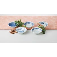 西海陶器 古染絵変り 反小鉢5客揃 52633 1箱（直送品）