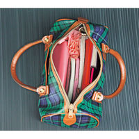 中川満 チェック ハンディボストンバッグ C-6 1袋（直送品）