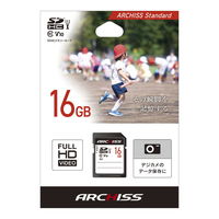 ARCHISS SDHC Card 16GB UHS-I Class10 AS-016GSD-SU1 1個