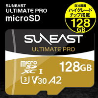 SUNEAST microSDXC UHS-I Card GOLD 128GB SE-MSDU1128B185 1個