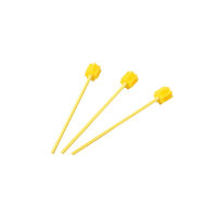 【口腔ケアスポンジ】 スポンジブラシ モルテン ハミングッド(黄色・プラ軸) 300本入 MHG300Y 1箱