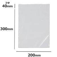 logimart 宅配ビニール袋S 白 200×300mm 封かんシール付 1パック（100枚入）NO80S 564