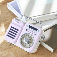 シンシア RELAX リラックス マルチレトロラジオクロック ライラック RE-096-08 1台（直送品）