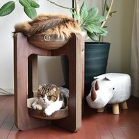 猫壱 バリバリボウルタワー ダークブラウン 1個 爪とぎ