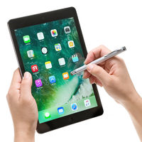 サンワサプライ 導電性ファイバー素材タッチペン(先端交換部品付属・シルバー) PDA-PEN43SV 1本（直送品）