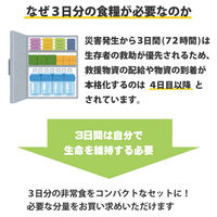 【8セット】3日間分 非常食Bセット 10年保存水+5年保存食 詰め替え可能 アルファ米 保存パン 長期保存 防災グッズ 災害備蓄（直送品）