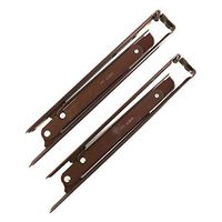 清水 折りたたみ式棚受け金具300mm 茶 1組(2本)