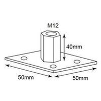 八幡ねじ アジャスター金具 M12 1個