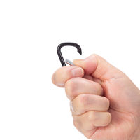 現場のチカラ アスクル限定 カラビナ ブラック   縦50mm×線径5mm　1セット(5個)　 オリジナル