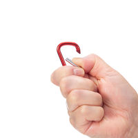 現場のチカラ アスクル限定 カラビナ レッド   縦50mm×線径5mm　1セット(5個)　 オリジナル