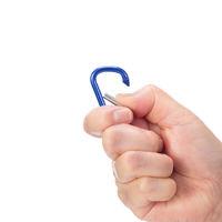 現場のチカラ アスクル限定 カラビナ ブルー   縦50mm×線径5mm　1セット(10個)　 オリジナル