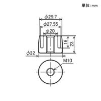 矢崎化工 ヤザキ イレクターΦ28用 インサートナット ニッケル EF-2265B NI 1セット(4個)（直送品）