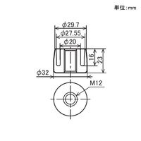 矢崎化工 ヤザキ イレクターΦ28用 インサートナット ニッケル EF-2265C NI 1セット(4個)（直送品）