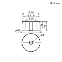 矢崎化工 ヤザキ イレクターΦ42用 インサートナット ニッケル EL-2265A NI 1セット(4個)（直送品）
