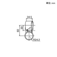 矢崎化工 ヤザキ イレクターΦ42用 メタルジョイント ニッケル LJ-6A NI 1個（直送品）