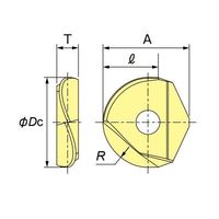 MOLDINO カッタ用インサート ZDFG250-ST PN15M 1セット(2PC)（直送品）