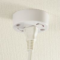 オーム電機 丸形引掛露出ローゼット LH03E 00-7059 1個